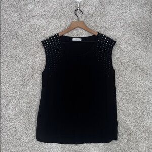Velvet by Graham & Spencer Sleeveless Blouse with Studs Size P (Small)